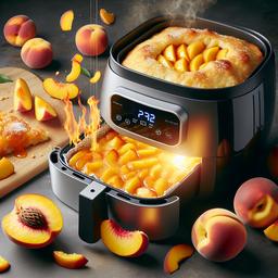 Peach slices with sugar and spices
