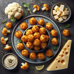 Cauliflower Cheese Bites Ready for Serving